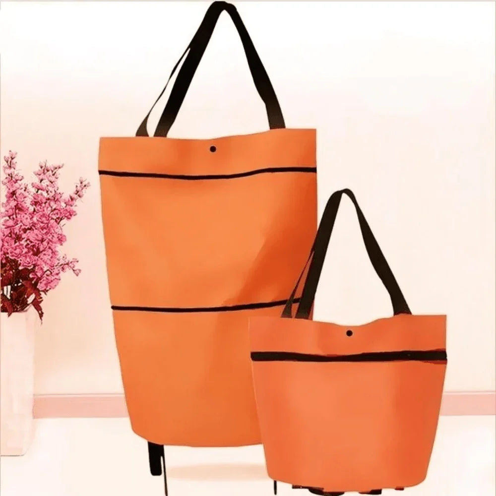 Portable Reusable Cart Bag with Wheels