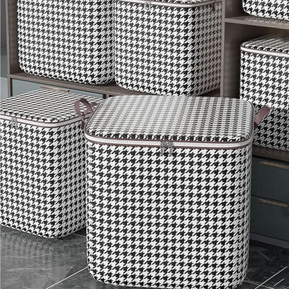 Collapsible Zip Storage Cube with Classic Print - Halri