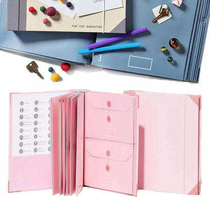 Practical File Folder Binder with Expandable Storage Pockets