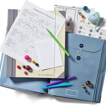Practical File Folder Binder with Expandable Storage Pockets
