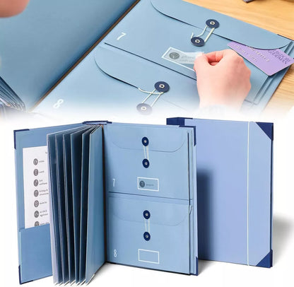 Practical File Folder Binder with Expandable Storage Pockets