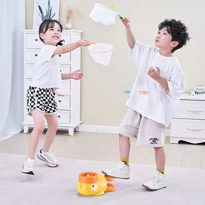 Foot Powered Flying Disc Launcher with Fun Reflex Training and Safe Durable Design for Ages 3+
