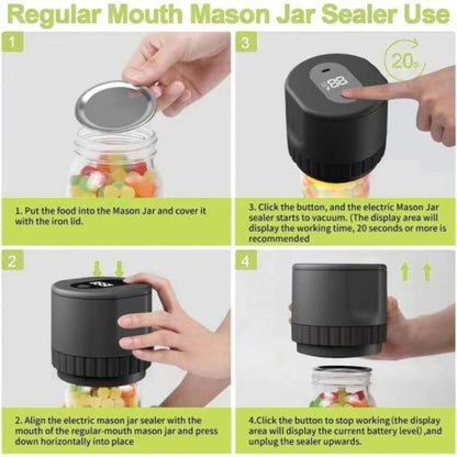 Portable Mason Jar Air Sealer Set