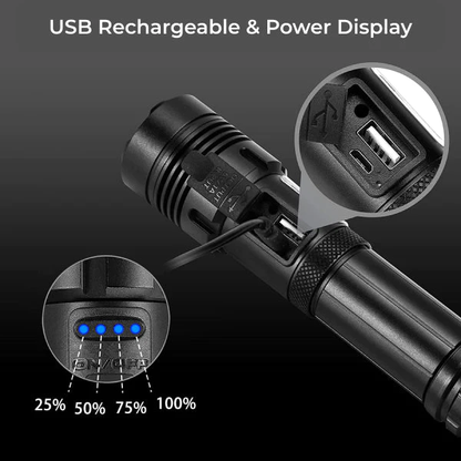 Bright Portable Rechargeable LED Flashlight