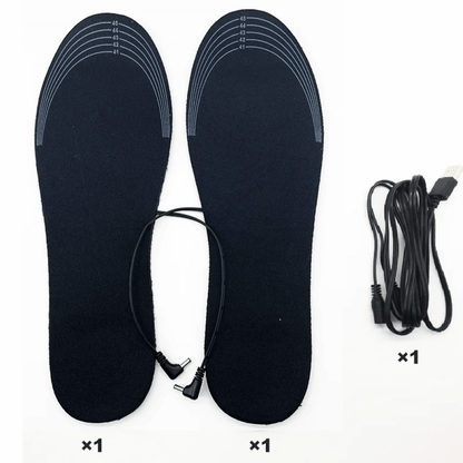 Warm Rechargeable Insoles with USB and Ventilated Style