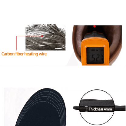 Warm Rechargeable Insoles for Shoes and Boots