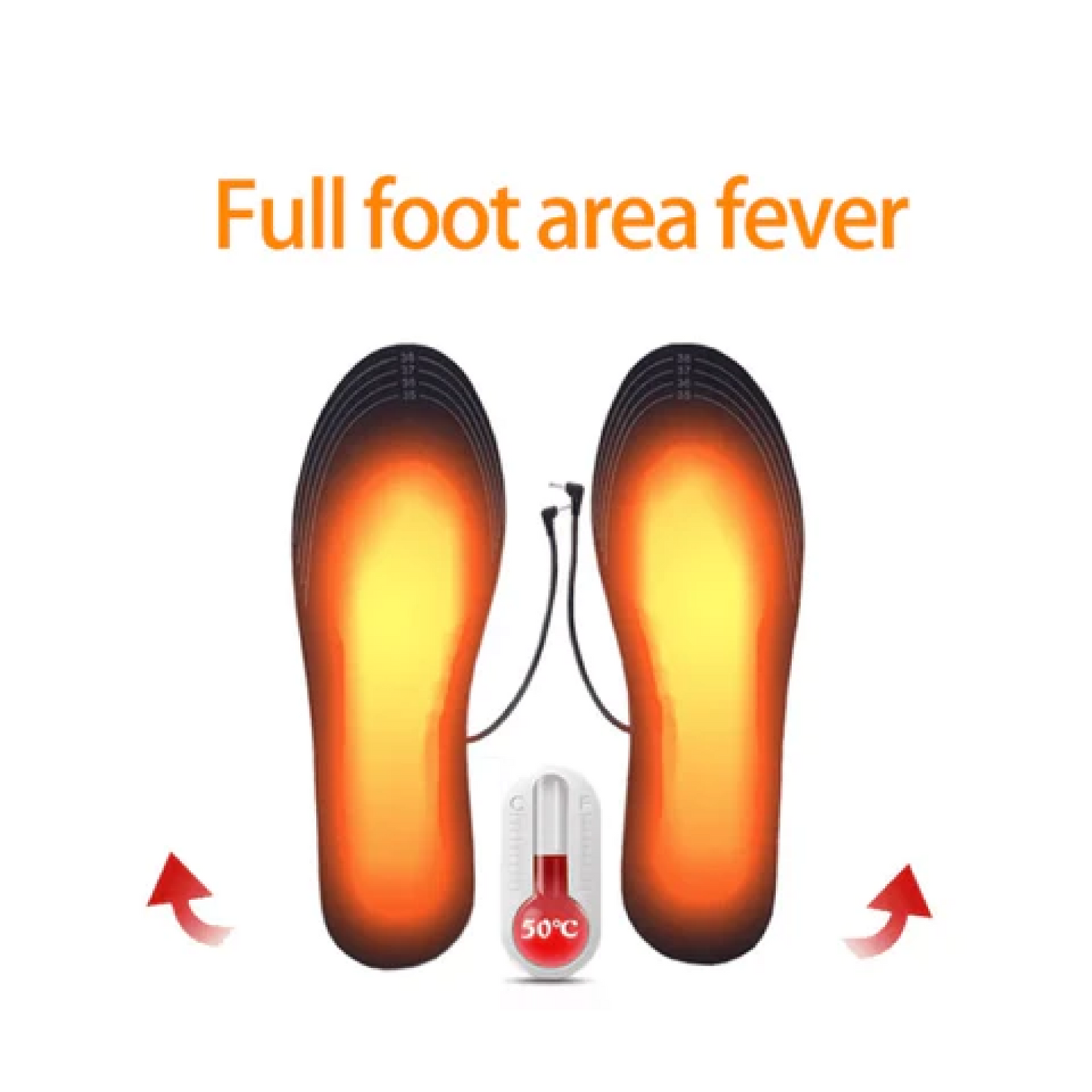 Warm Rechargeable Insoles for Shoes and Boots