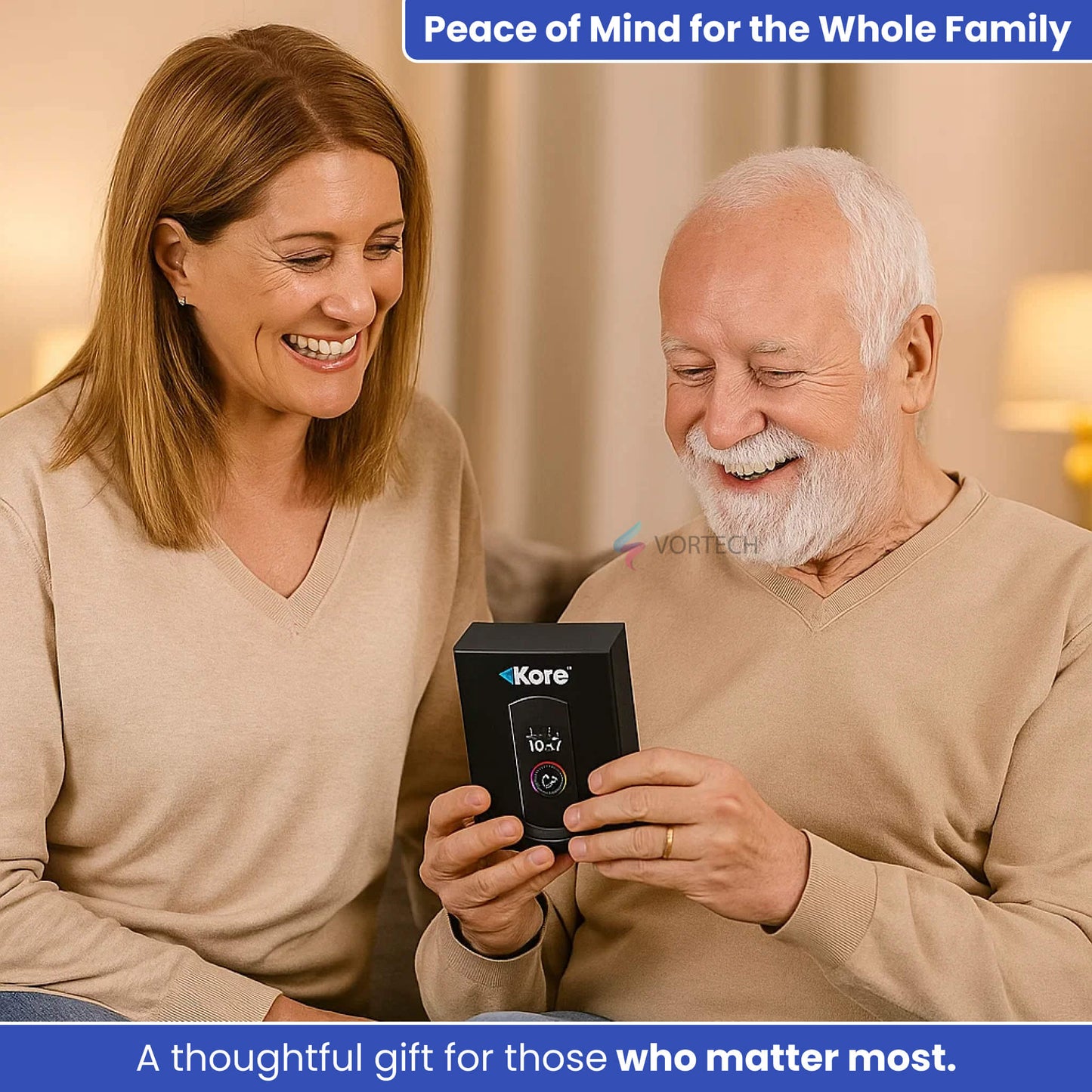 Easy Fit Smartwatch for Seniors with Heart Rate Monitor