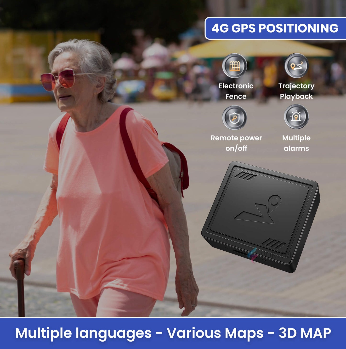 Easy GPS Tracker for Elderly with Fall Alerts