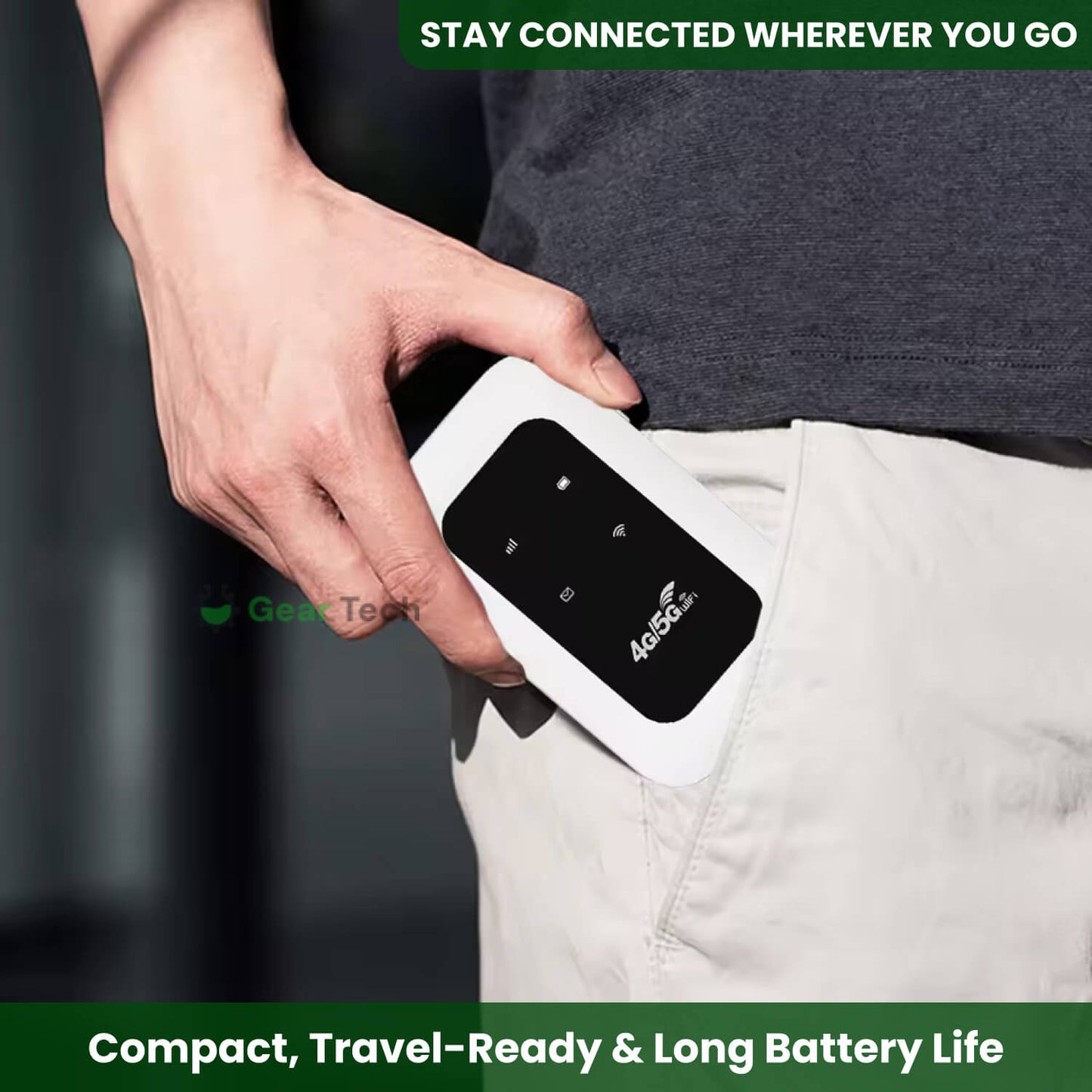 Compact Mobile Wi-Fi Router for Travel and Home Use
