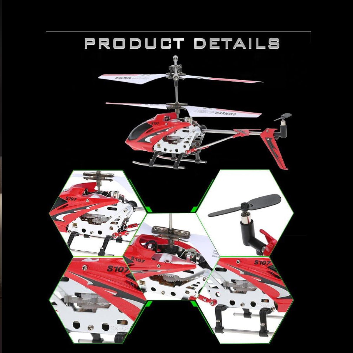 Durable Mini RC Helicopter with Gyro Red