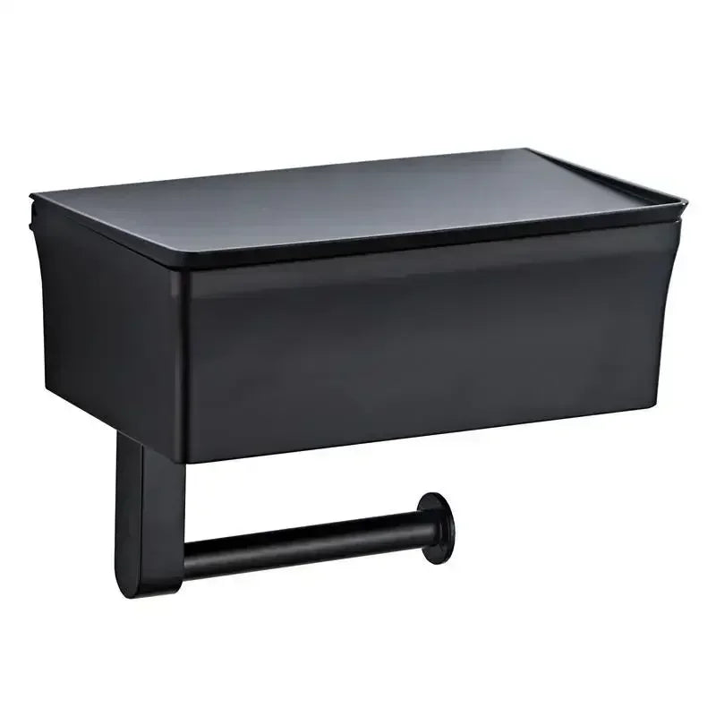 Easy Install Toilet Paper Holder with Shelf - Halri