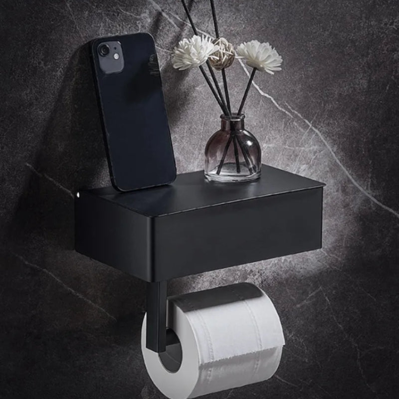 Easy Install Toilet Paper Holder with Shelf