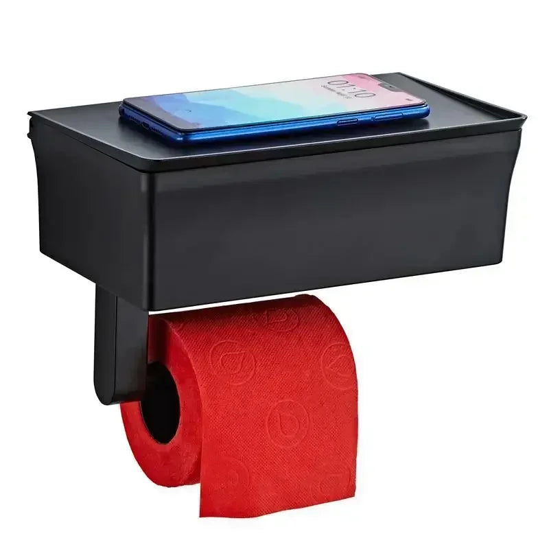 Easy Install Toilet Paper Holder with Shelf