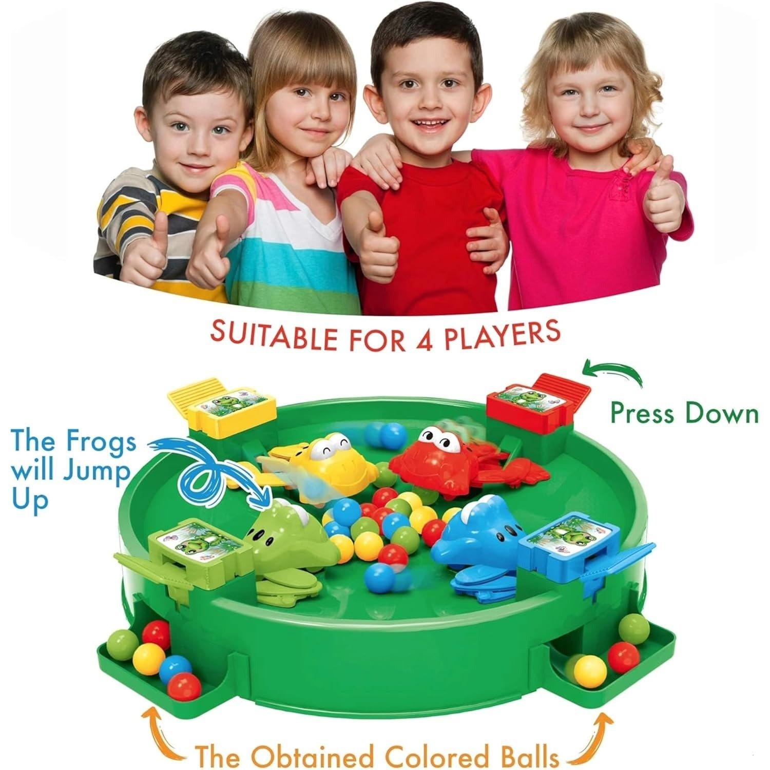 Frog Eating Bean Board Game with Interactive Play, Skill Development, Safe for Kids 3+