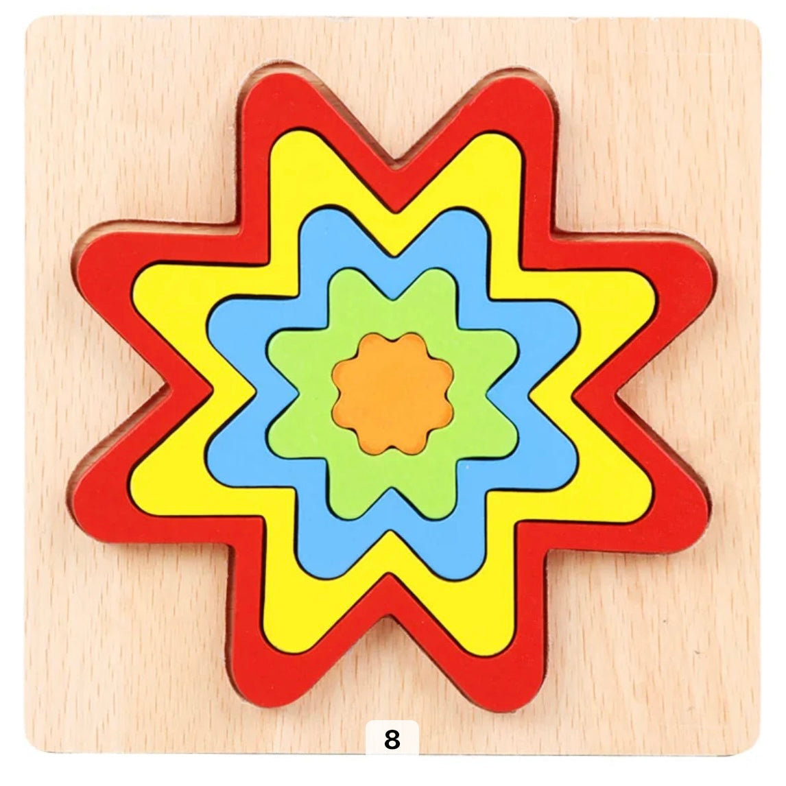 Fun Wooden Shape Puzzle for Kids