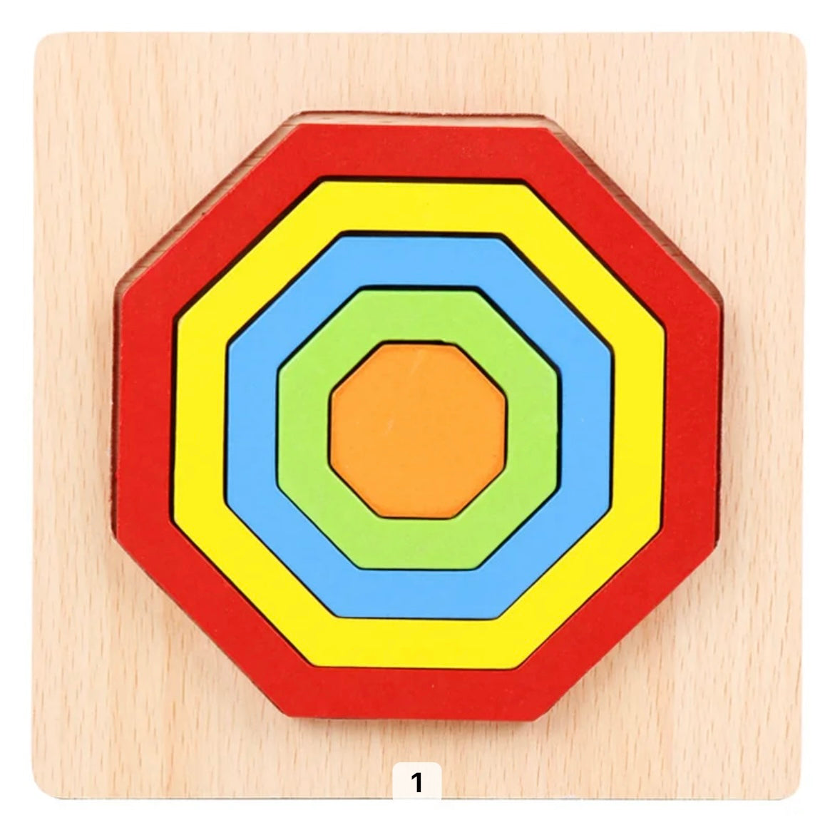 Fun Wooden Shape Puzzle for Kids
