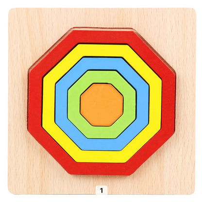 Fun Wooden Shape Puzzle for Kids