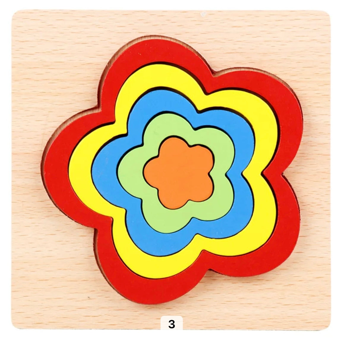 Fun Wooden Shape Puzzle for Kids - Halri