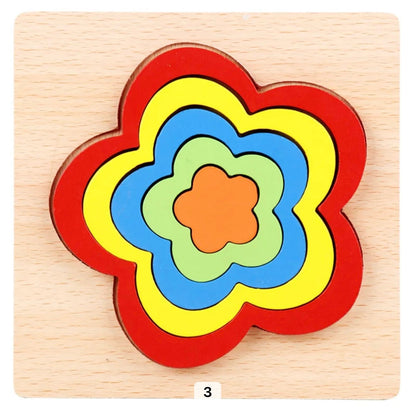 Fun Wooden Shape Puzzle for Kids - Halri