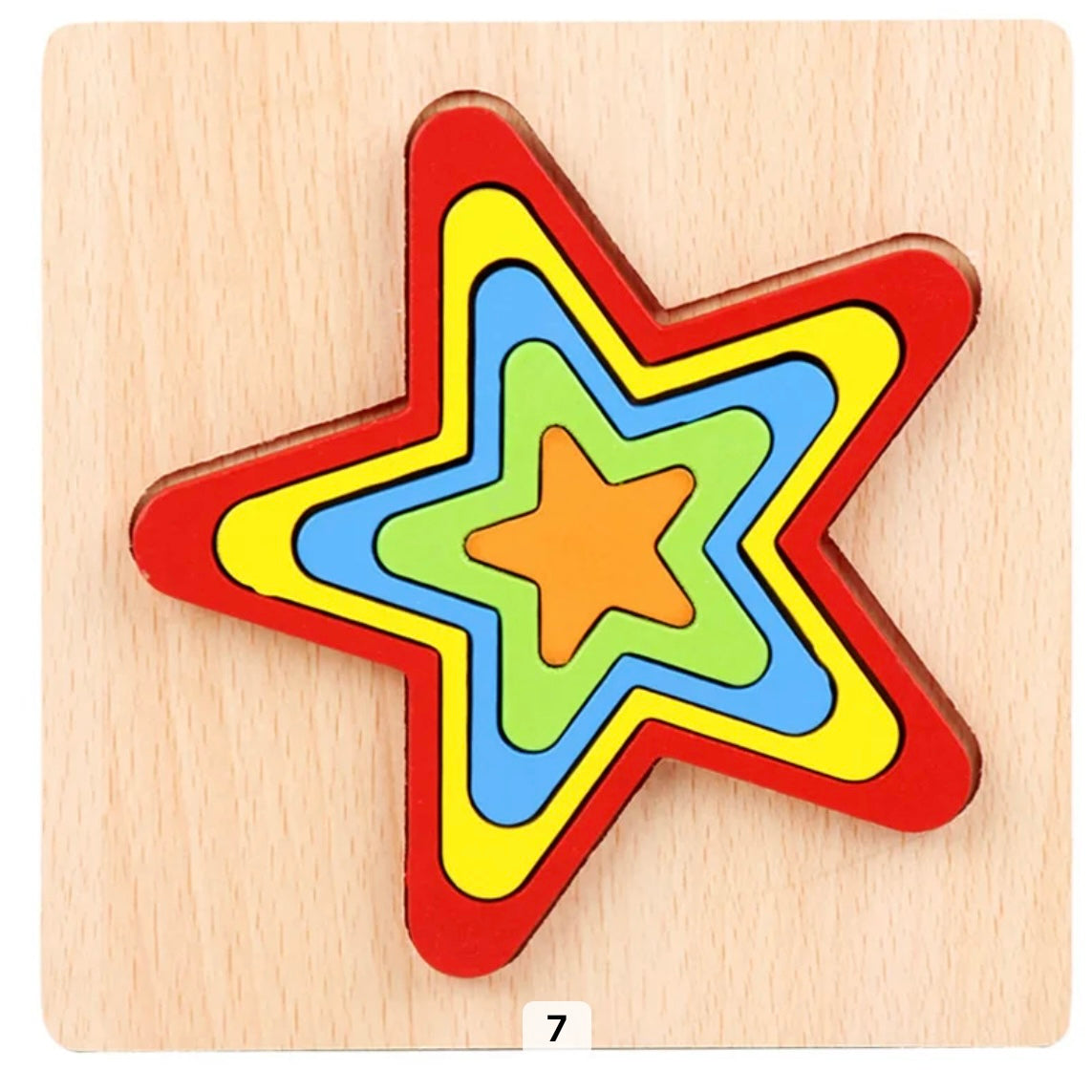 Fun Wooden Shape Puzzle for Kids