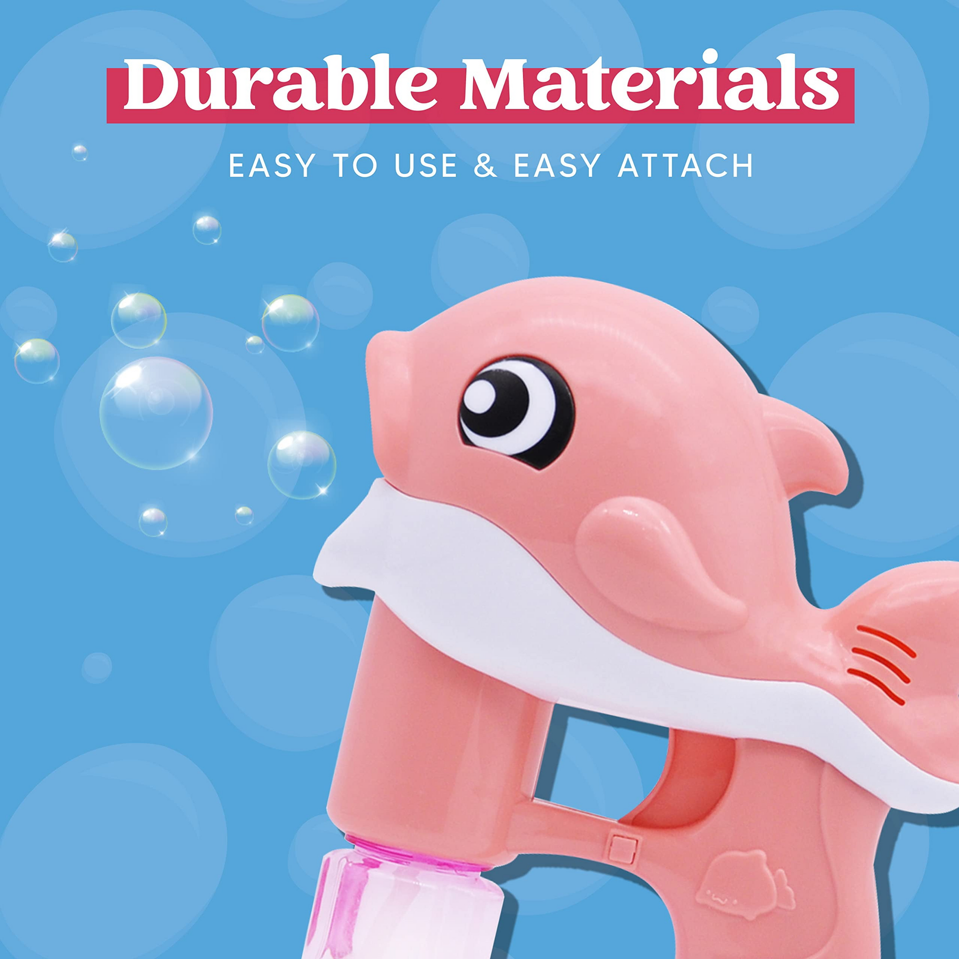 Fully Automatic Whale Bubble Gun Toy holds Music, Light - Bubble Outdoor Must-have - Safe for Ages 2+
