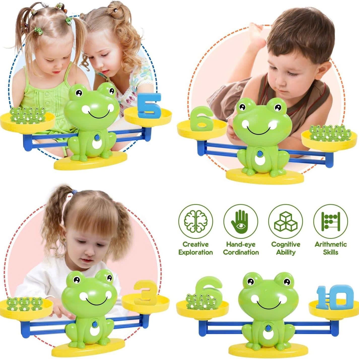 Fun & Educational Frog Balance Math Toy – Montessori Learning Game for Early Math Skills