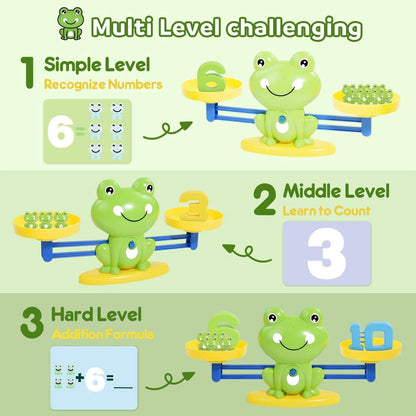 Fun & Educational Frog Balance Math Toy – Montessori Learning Game for Early Math Skills