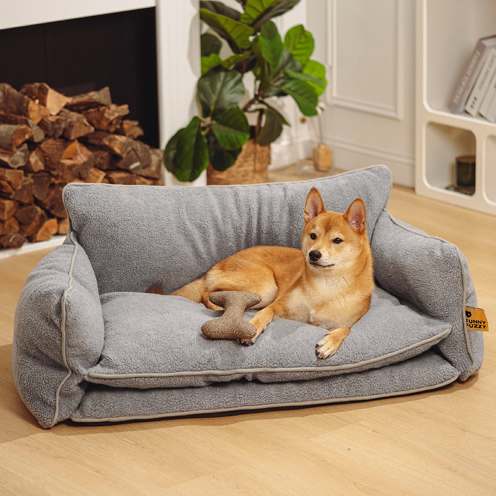 Plush Pet Fleece Couch Bed