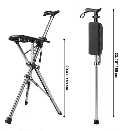 Foldable Seat Walking Cane