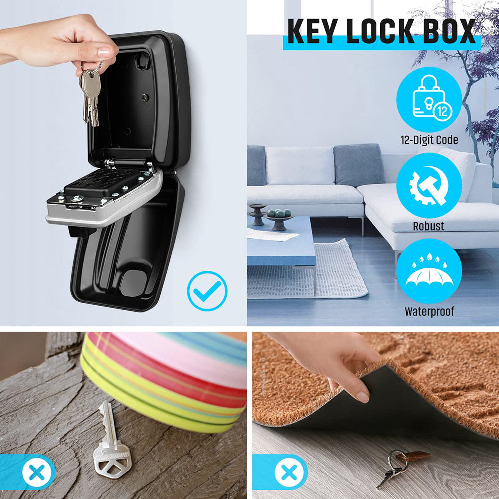 Secure Weatherproof Key Storage Box