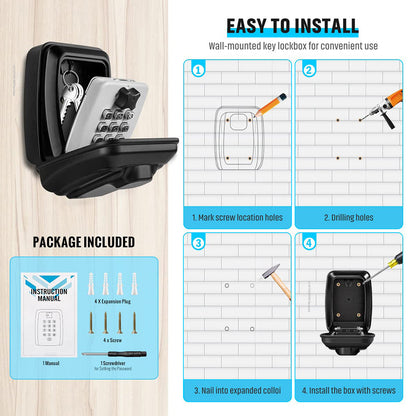 Secure Weatherproof Key Storage Box