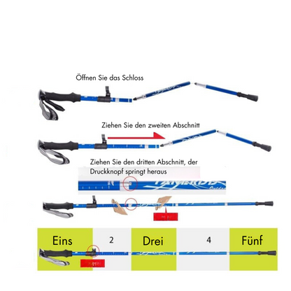 Compact Folding Hiking Sticks