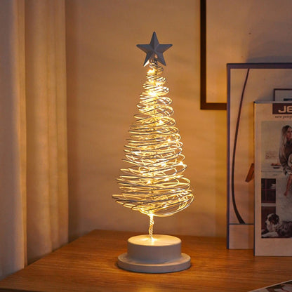 Decorative LED Mini Christmas Tree with Star Topper