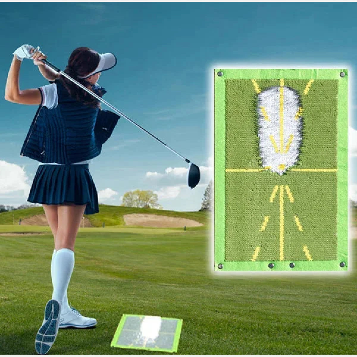 Accurate Golf Swing Trainer Mat for Indoor Outdoor Practice