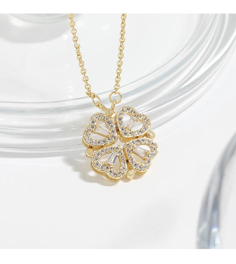 Lovely Crystal Heart Pendant Necklace - Halri