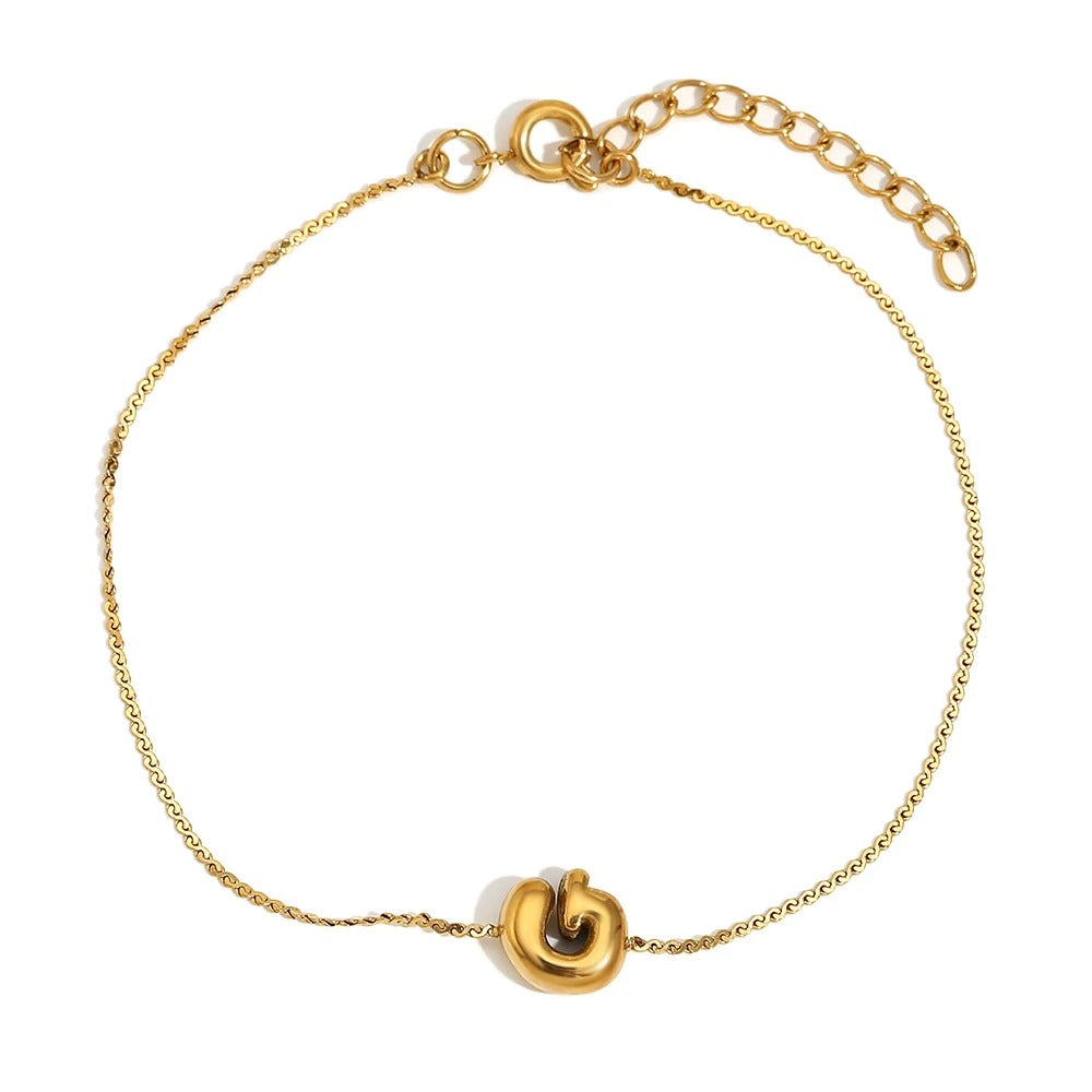 Tiny Alphabet Letter Charm Bracelet