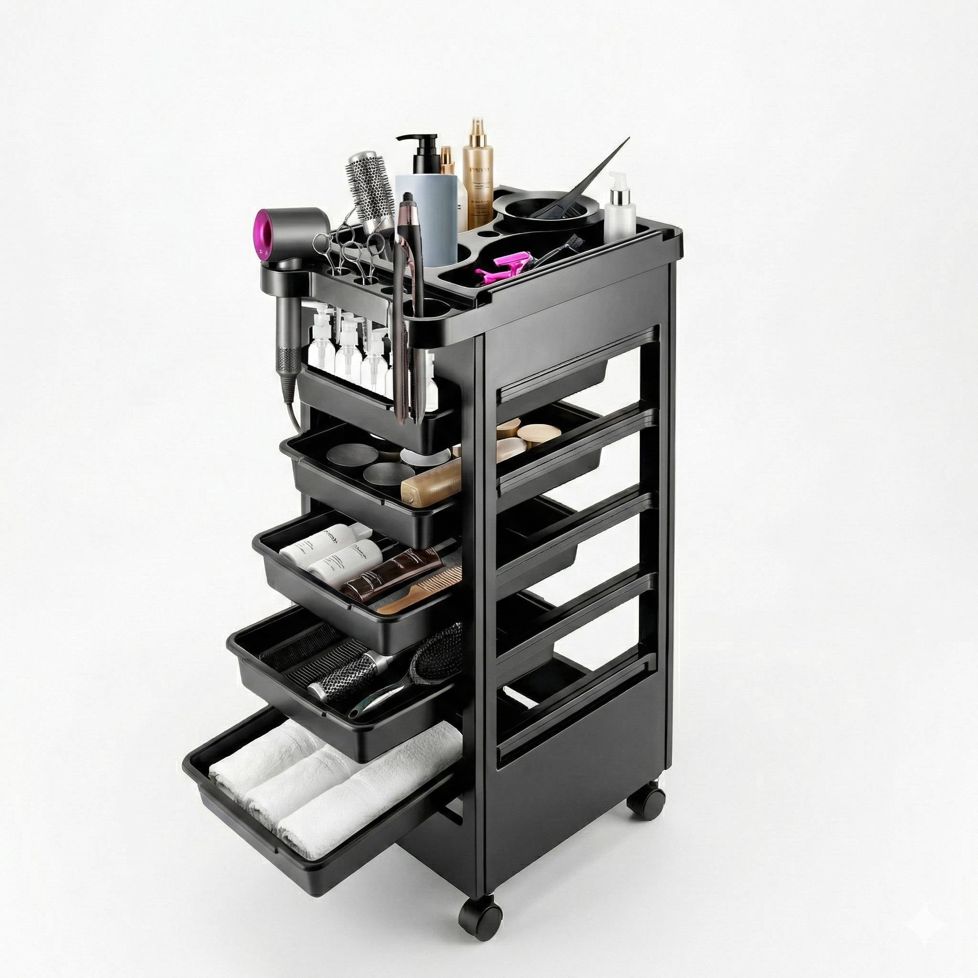 Mobile Salon Storage Cart 5 Drawer Organizer - Halri