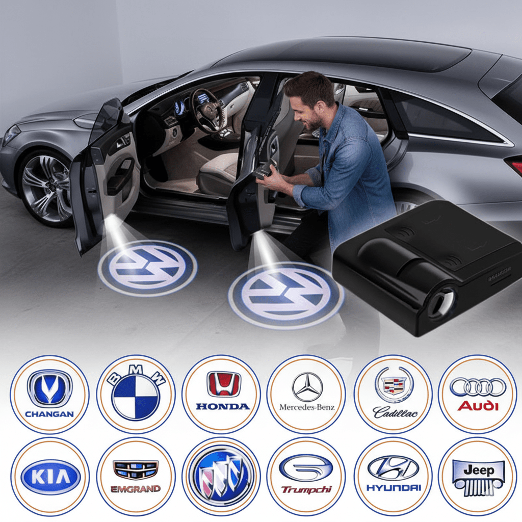Personalized Wireless LED Car Door Welcome Light - Halri