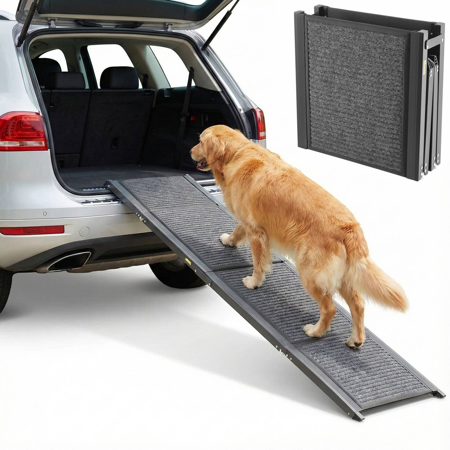 Portable Pet Car Ramp, Heavy Duty, Non Slip Surface - Halri