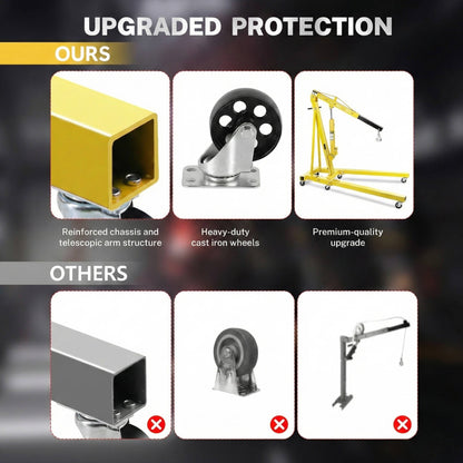 Compact 2 Ton Folding Hydraulic Garage Lift Crane