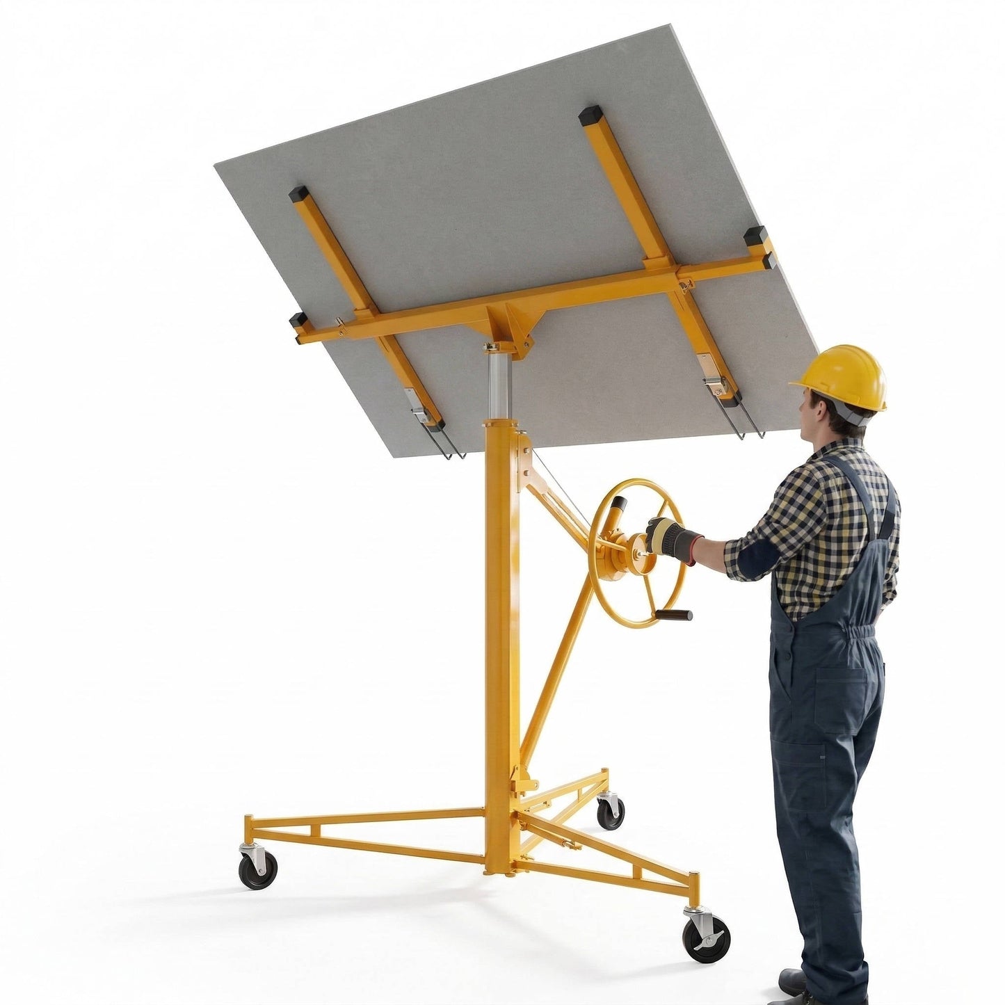 Compact 11FT Drywall Hoist with Locking Casters - Halri