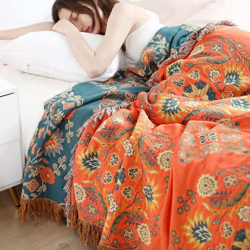 Soft Bohemian Throw Blanket for Home Decor