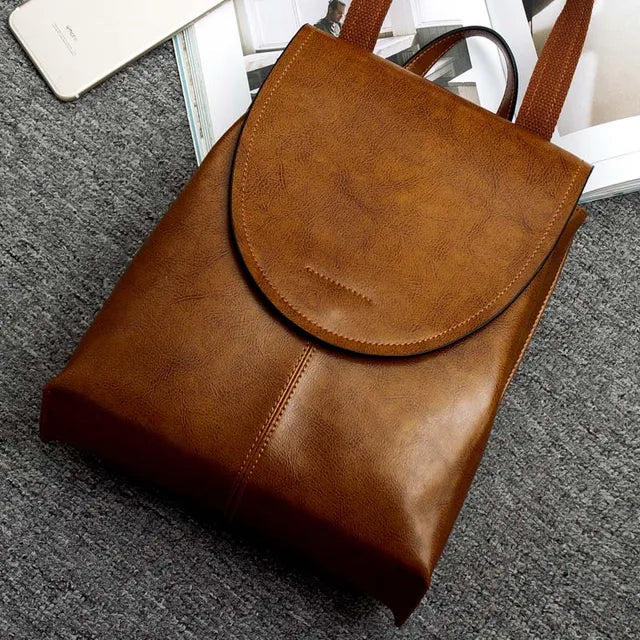 Fashionable Leather Backpack for Women - Halri