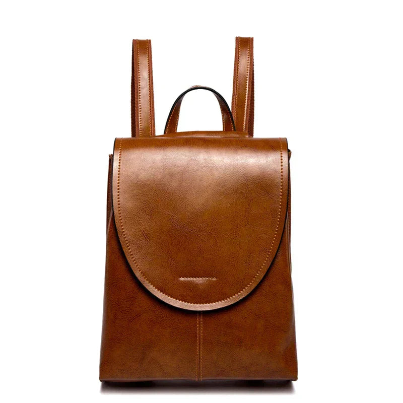 Chic Women's Leather Backpack Bag - Halri