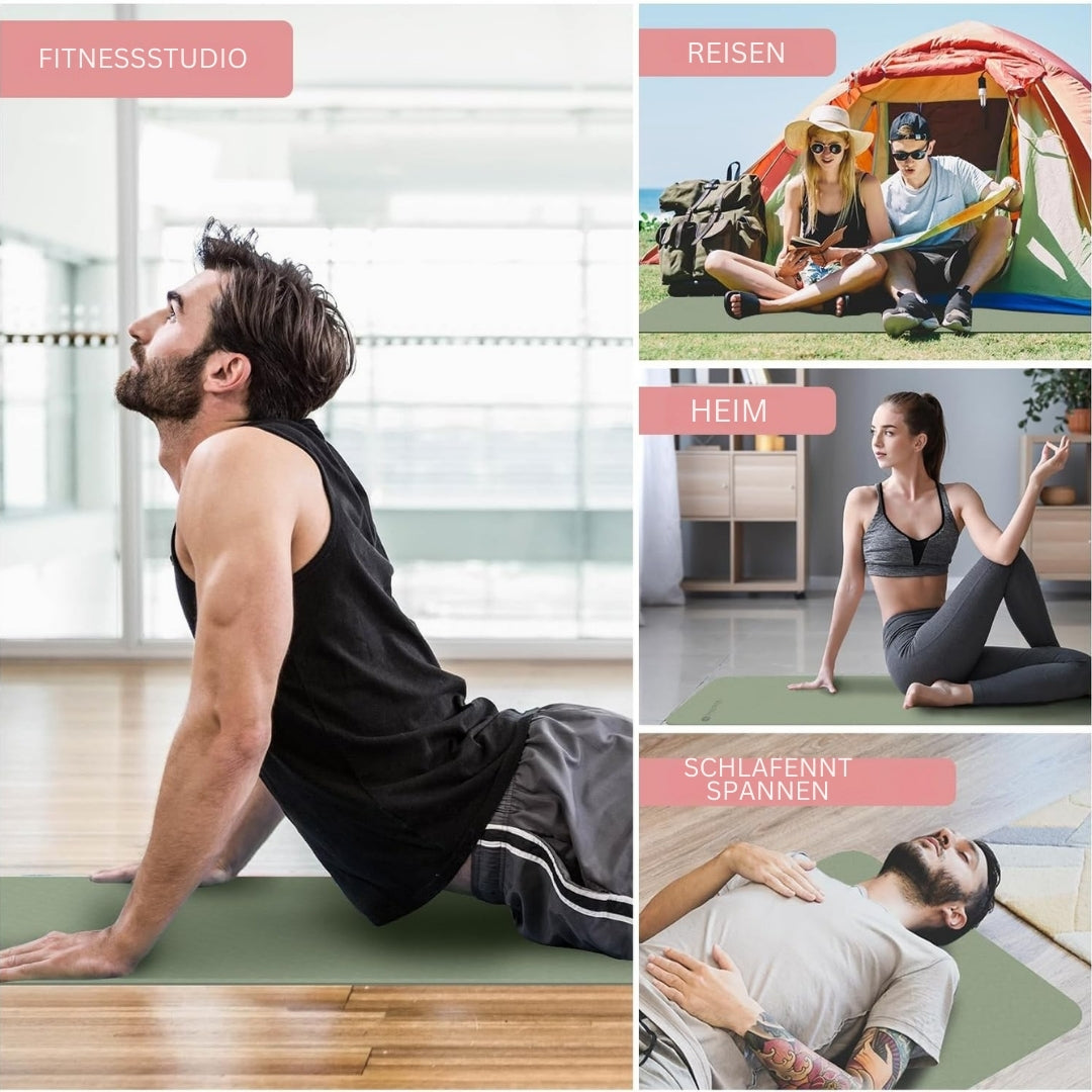 Portable Grip Yoga Mat for Travel Fitness