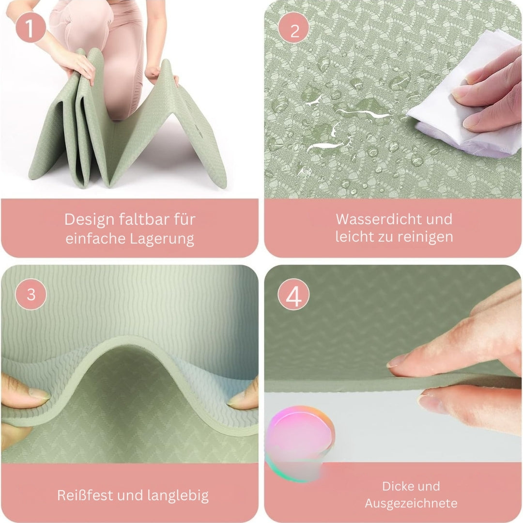 Portable Grip Yoga Mat for Travel Fitness