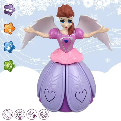 Girls' Interactive Dance Doll Light Music Magical ABS Plastic Toy