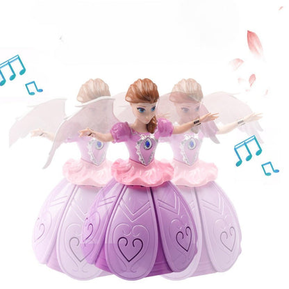 Girls' Interactive Dance Doll Light Music Magical ABS Plastic Toy