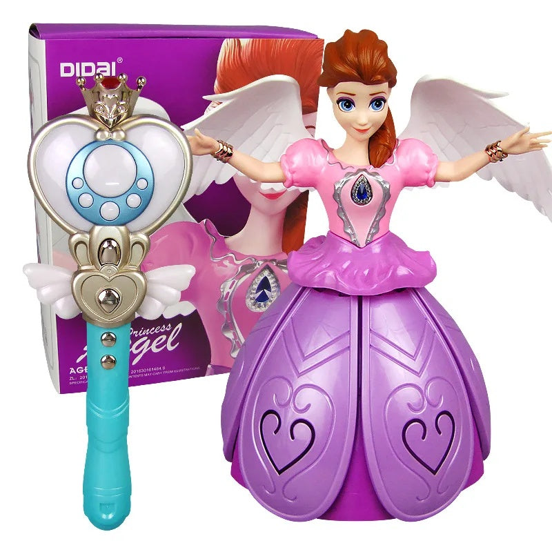 Girls' Interactive Dance Doll Light Music Magical ABS Plastic Toy